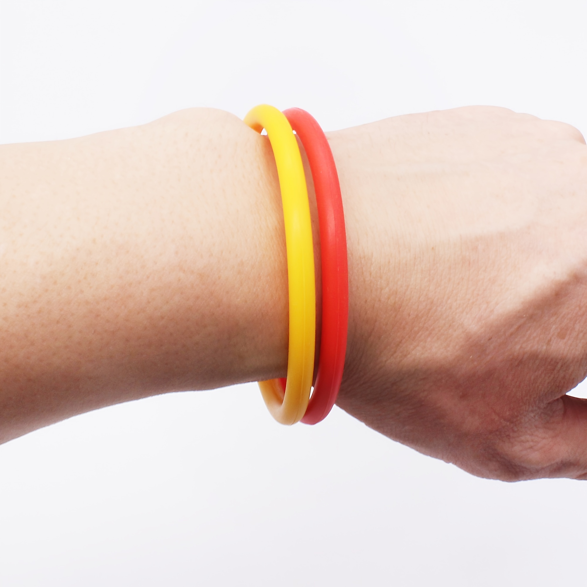 2pcs Large Round Silicone Bangle Set, Versatile